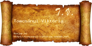 Tomcsányi Viktória névjegykártya
